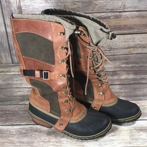 Sorel Conquest Carly high leather boots 11